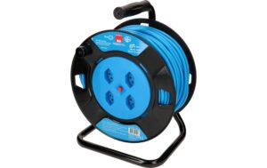 Max Hauri Kabeltrommel 50m 4x T13 Steckdose, mit Thermoschutz