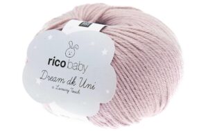RICO Baby Dream DK Luxury touch Uni flieder, 50 g, 115 m, 50 % PA, 50 % PAN