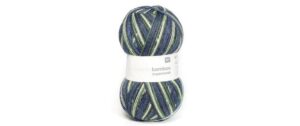 RICO  Sockenwolle , 4-fädig, oliv-grün 100 g, 420 m, 50 % WV, 25 % PA, 25 % VI