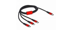 Delock USB2.0-Ladekabel 3 in 1, 1m USB-C zu Lightning, Micro-B, USB-C bis 3A kaufen Schweiz | Mediatech.ch