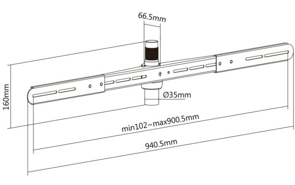 My Wall HZ16, Soundbar-Halterung, Weiss passend zu HT20 und HT21