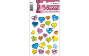 Herma Sticker Herzen Stone 3D 1 Blatt, 25 Sticker, selbstklebend