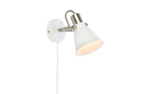 MARKSLOJD Alton 1L Wandleuchte Weiss 107857, exkl. 1x E14 40W, Ein/Aus-Schalter