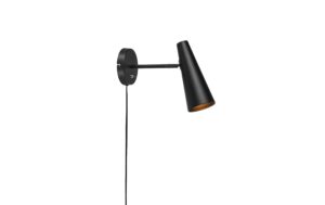 MARKSLOJD Peak 1L Wandleuchte Schwarz 107898, exkl. 1x E14 40W, Ein/Aus-Schalter