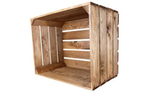 Holz Zollhaus Vintage Obstharasse Shabby Braun, Kiefer, 50x40x30 cm, FSC 100%