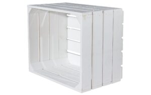 Holz Zollhaus Vintage Obstharasse weiss Weiss, Kiefer, 50x40x30 cm, FSC 100%