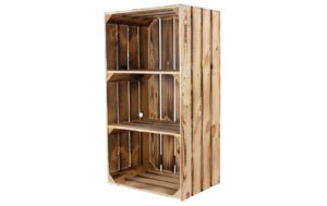 Holz Zollhaus Regal Vintage geflammt 40 x 75 cm
