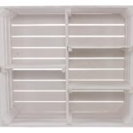 Holz Zollhaus Vintage Holzregal Weiss 3 Trennbretter,77x68x33cm, Kiefer, FSC100%