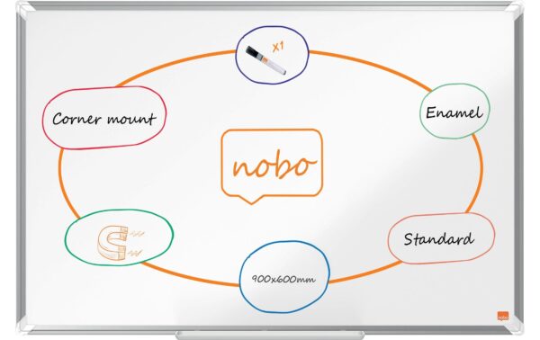 Nobo Premium Plus Whiteboard Emaille 60x90cm