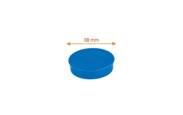 Nobo Magnet rund 38mm, 10 Stk. für bis zu 20 Blatt, sortiert