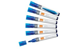 Nobo Liquid Ink Boardmarker 3mm Rundspitze 10 stk., trocken abwischbar, blau