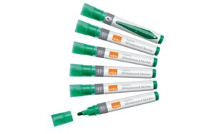 Nobo Liquid Ink Boardmarker 3mm Rundspitze 10 stk., trocken abwischbar, grün