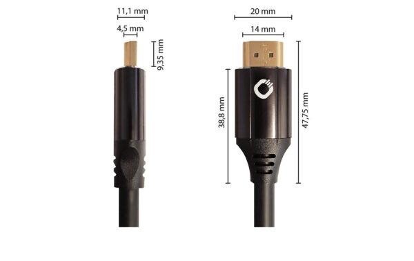 Oehlbach HDMI Kabel, Black Magic MKII 0.75m 8K, HDMI 2.1