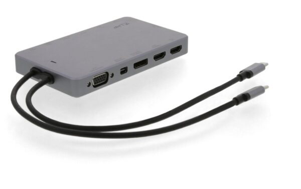 1164362_2 - Mediatech LMP USB-C Display Dock 2 4K 12Port Space Gr HDMI, mini DP,DVI,VGA,Ethernet,USB3.0