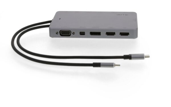 1164362_5 - Mediatech LMP USB-C Display Dock 2 4K 12Port Space Gr HDMI, mini DP,DVI,VGA,Ethernet,USB3.0