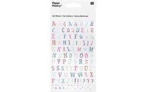 Rico Design Gelsticker Buchstaben 10x19cm, 1 Blatt,