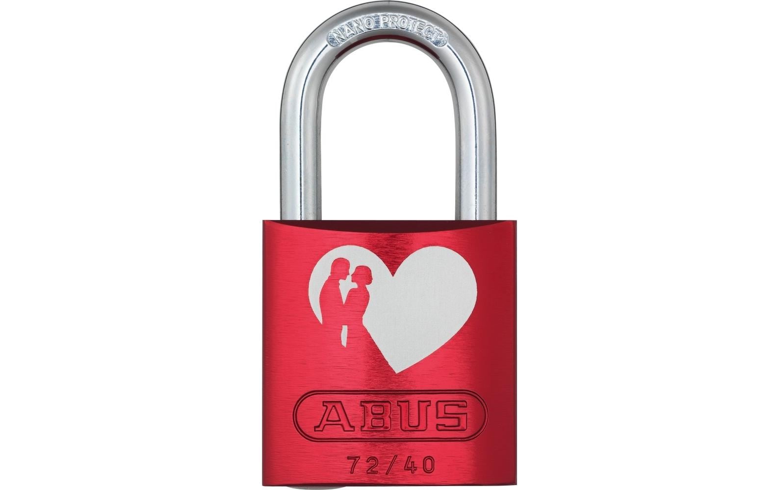 ABUS 72/40 rot LoveLock 6 Herz mit Pärchen Vorhangschloss kaufen Schweiz | Mediatech.ch