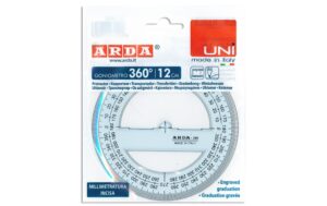 ARDA Kreislineal 12cm UNI 360° aus Polystyrol glasklar