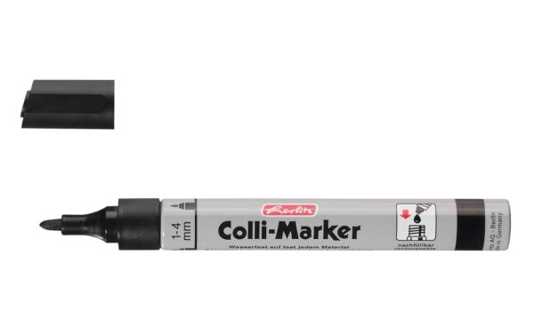 1170327 - Mediatech Herlitz Colli Marker 1-4mm Kegelspitze schwarz, 5 Stk. kaufen Schweiz | Mediatech.ch