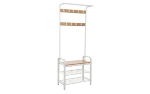 Vasagle Garderobe aus Holz und Metall 72 x 33,7 x 183 cm, Traglast 80 kg