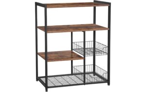 Vasagle Lagerregal mit 6 Haken 80 x 35 x 95 cm, Traglast: 10 & 20 kg
