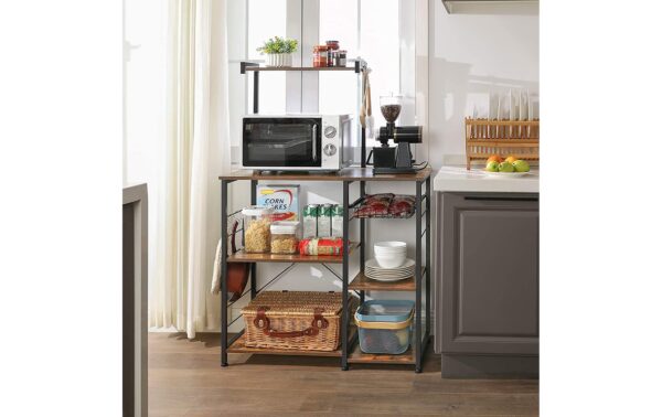 Vasagle Lagerregal mit 6 Haken 90 x 40 x 132 cm, Traglast verschieden