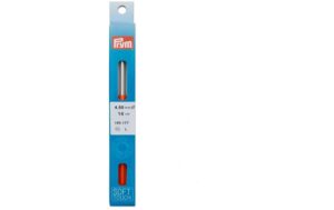 Prym Woll-Häkelnadeln, Soft-Griff Alu silber, 4.5 mm x 14 cm, Karte
