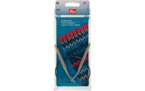 Rundstricknadeln, Alu, grau 7 mm x 40 cm, Karte