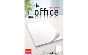 Elco Office Notizblock A4 hochweiss 70g/m2, 1 Block à 50 Blatt, blanco, geleim