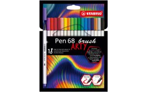 STABILO Pen68 ARTY brush 18 Kartonetui