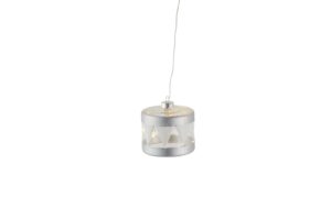 Sirius LED Weihnachtskugel Trommel, Silber Ø7xH5.5cm, 5 LEDs, exkl. 1xAAA Batterie