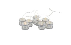 Sirius LED-Lichterkette Elly Trommel,Silber L:1.50m+30cm, 8 LEDs, Ø4.5cm, exkl.2xAA