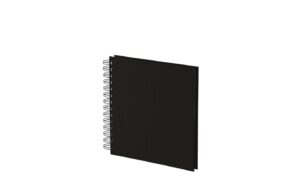 Rössler Fotoalbum Spiralbindung Schwarz 18 x 18 cm, 60 schwarze Seiten
