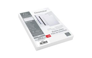 Exacompta Einbanddeckel Chromolux 250g/m², Packung 100 Stk, Farbe Weiss