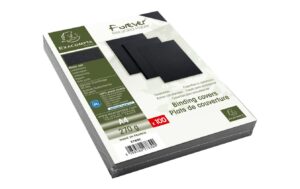 Exacompta Einbanddeckel Evercover Lederpr. 270g/m², Packung 100 Stk, Farbe Schwarz