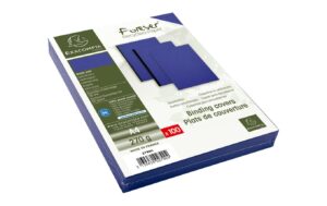 Exacompta Einbanddeckel Evercover Lederpr. 270g/m², Packung 100 Stk, Farbe D.Blau
