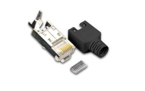 Hirose Stecker TM11, 50er Pack, KAT5e inkl. Knickschutztülle, schwarz
