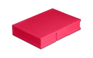 1181459 - Mediatech Delock Schutzbox für 3.5 HDD/SSD Anschluss für SATA, Farbe: Rot