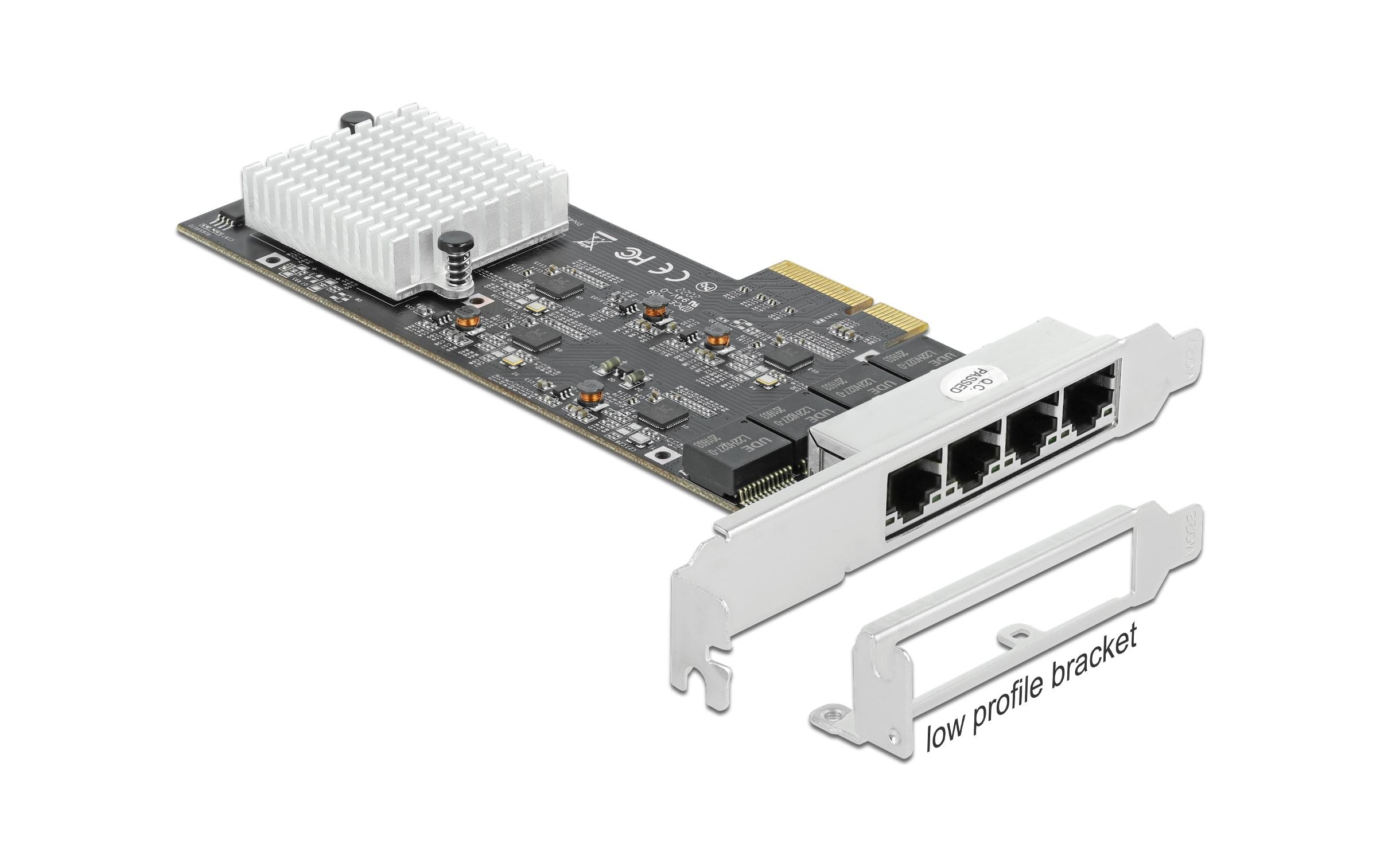 1181537_1 - Mediatech Delock PCI Express-x4 Netzwerkkarte,4x2.5GE RTL8125B Chipset, inkl.LP Slotblech
