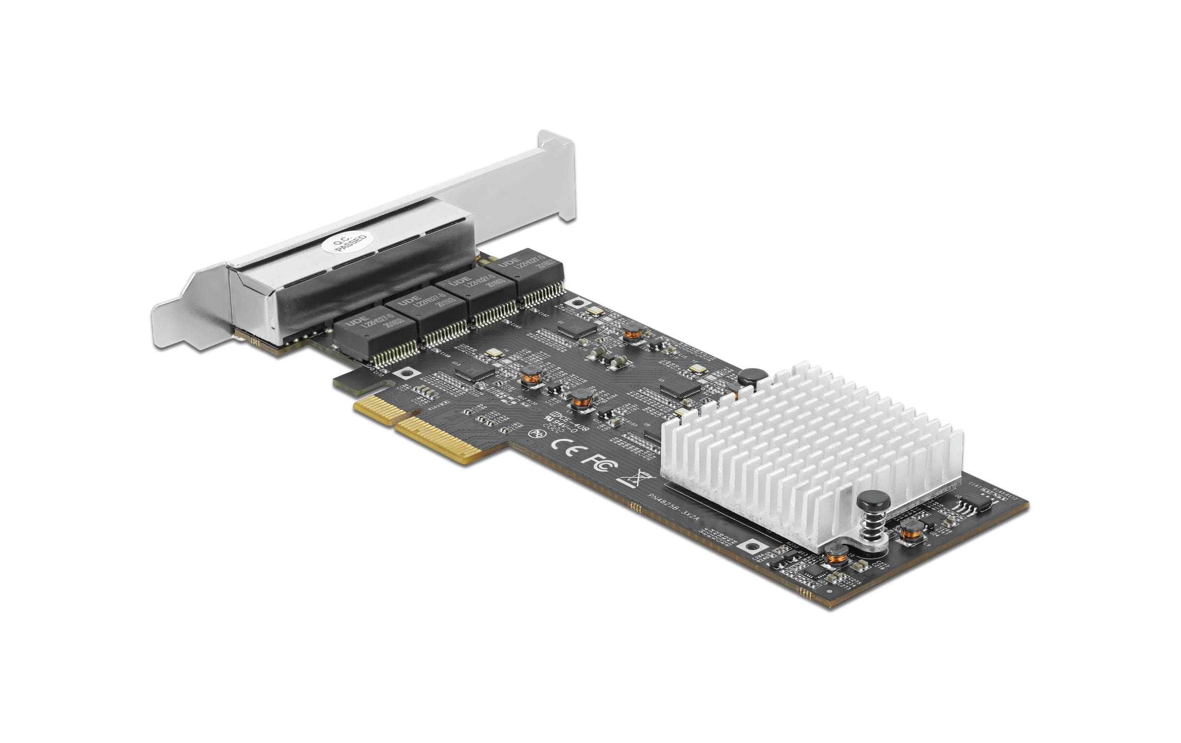 1181537_2 - Mediatech Delock PCI Express-x4 Netzwerkkarte,4x2.5GE RTL8125B Chipset, inkl.LP Slotblech