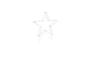 STT LED Dekoration 3D Star Argento 38cm 180LED ww, D38cm, silver