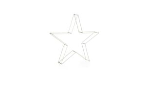 STT LED Dekoration 3D Star Argento 78cm 400LED ww, D78cm, silver