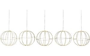 STT Lichterkette Royal Ball Set 5pcs L 550LED ww, D16cm, in- und outdoor