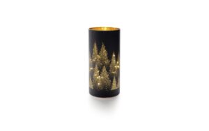 STT LED Glas Tree black L indoor, 20LED, ww, D10cm x H20cm