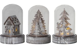 Star Trading Tischdekoration Kupol 5.5 cm x 8 cm x 5.5 cm, 3 LEDs, Indoor