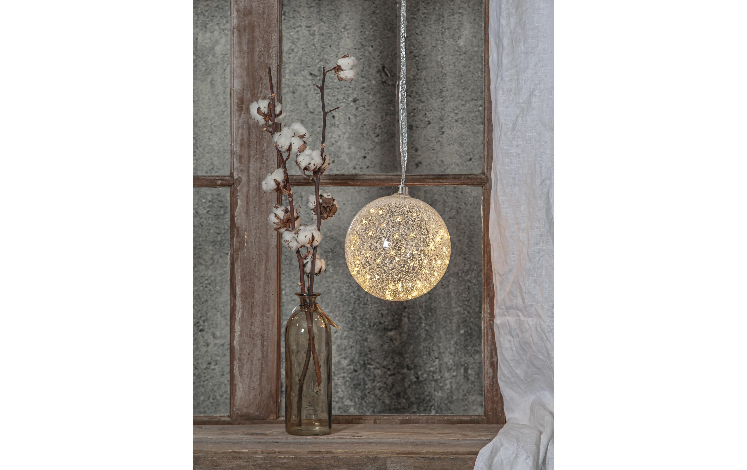 1187256_1 - Mediatech Star Trading Glasdekoration Glow Snow 20 cm x 21 cm x 20 cm, 50 LEDs, Indoor