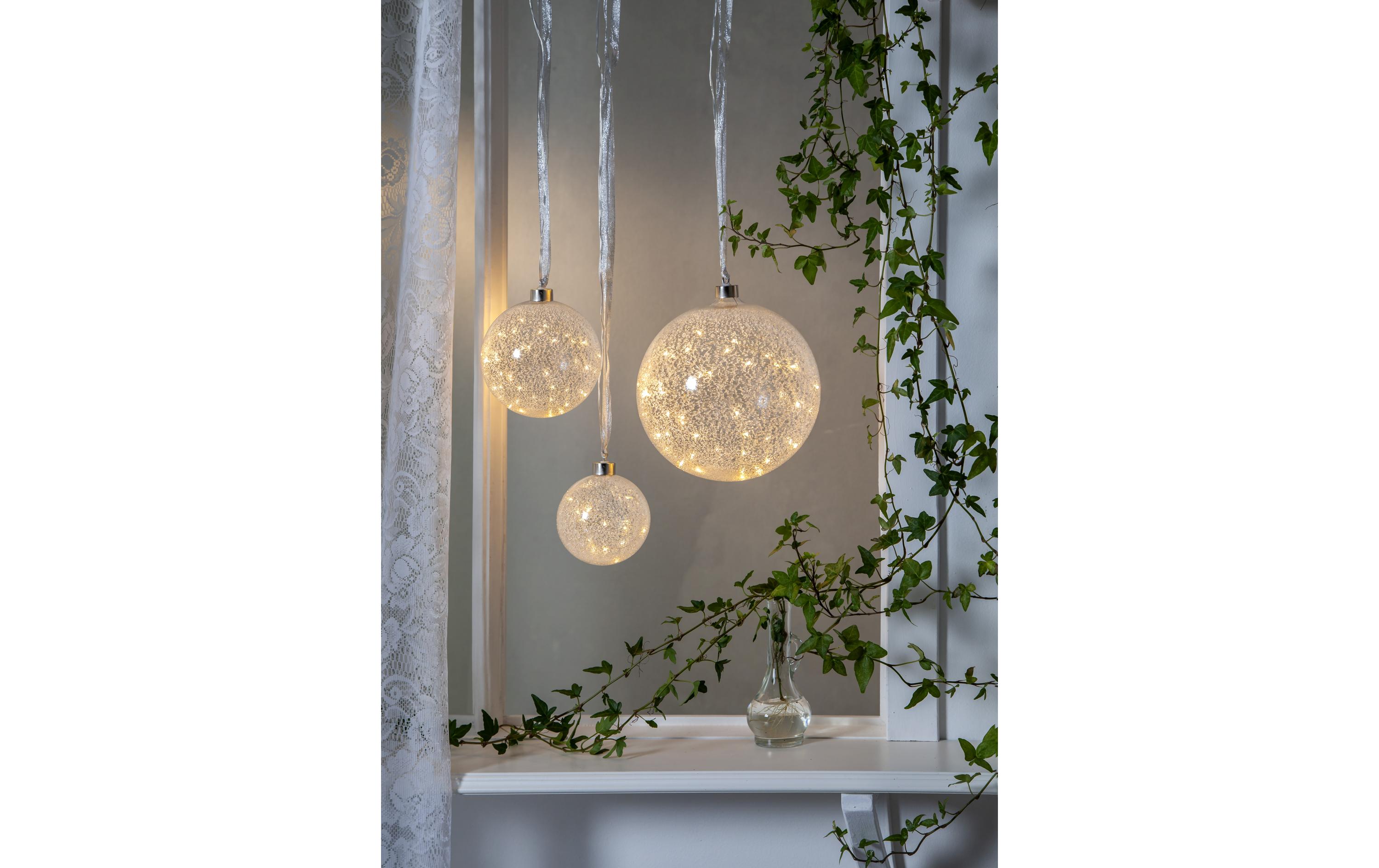 1187256_2 - Mediatech Star Trading Glasdekoration Glow Snow 20 cm x 21 cm x 20 cm, 50 LEDs, Indoor