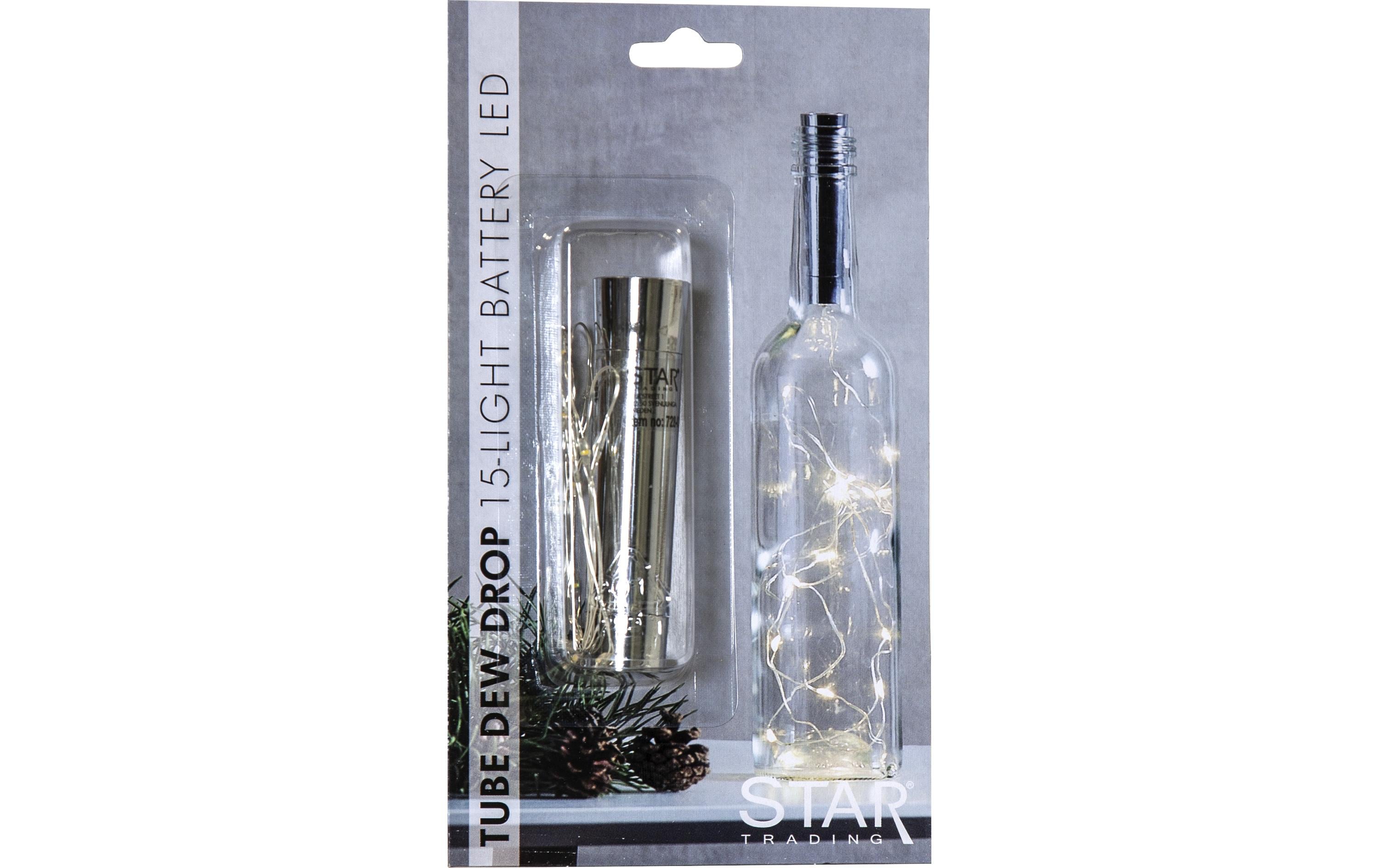 1187337_2 - Mediatech Star Trading Lichterkette Dew Drop silber 75 cm, 15 LEDs, Indoor