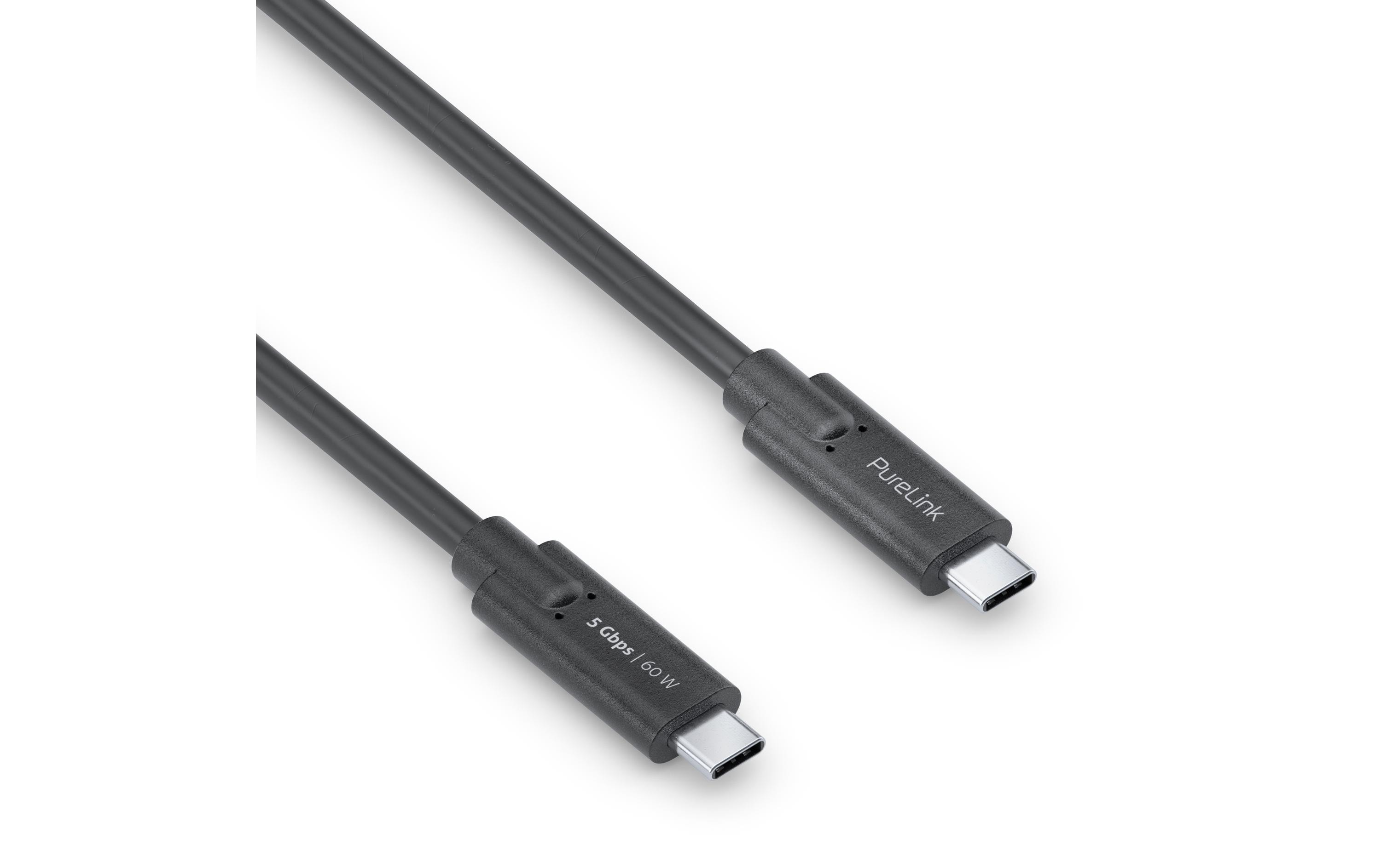 PureLink USB3.1 Gen1 USB-C-C, 50cm, Schwarz 5Gbps, 3A, DP Alt Mode, iSeries kaufen Schweiz | Mediatech.ch