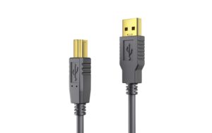 PureLink USB2.0-Kabel Typ A-B: 5  Meter USB2.0, Typ A-B, Aktiv, vergoldet